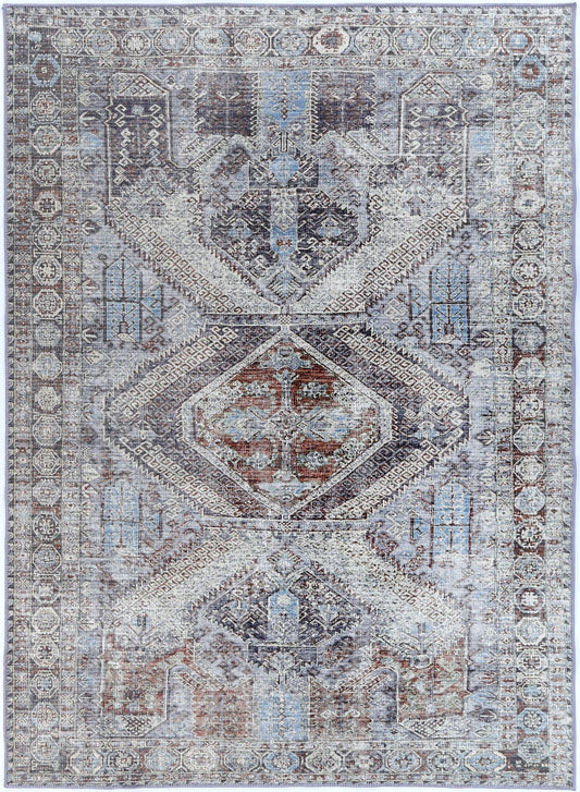 Le Grand Louvre Blue Washable Rug - VITAL 0005-00