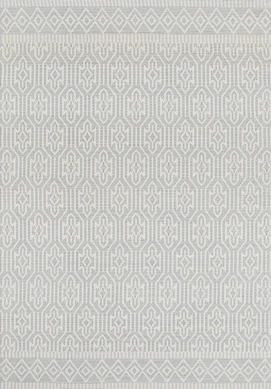 Copacabana Geometric Light Grey Wool Rug