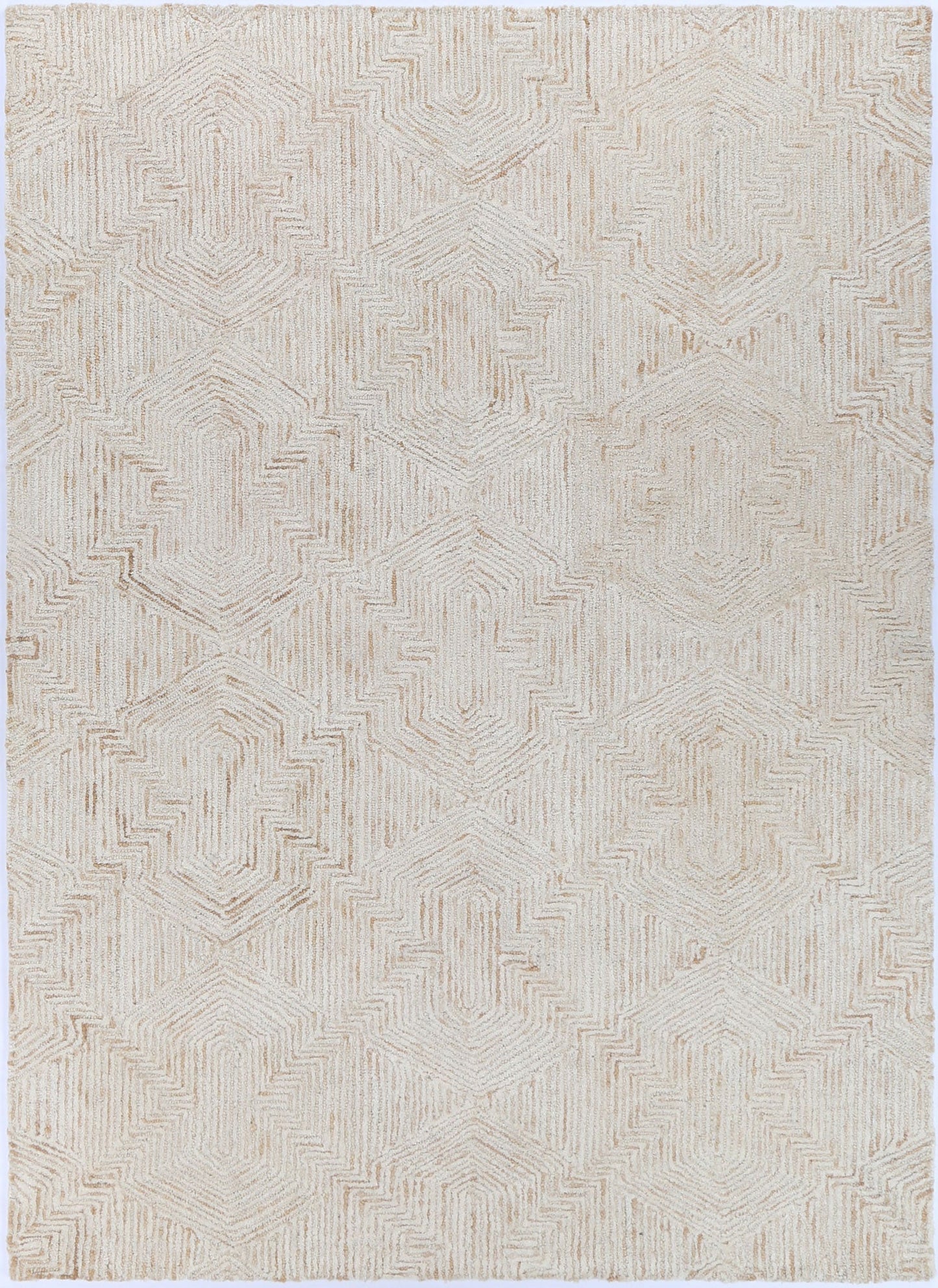 Posy Aquila 06C in Beige Rug Wool Rug