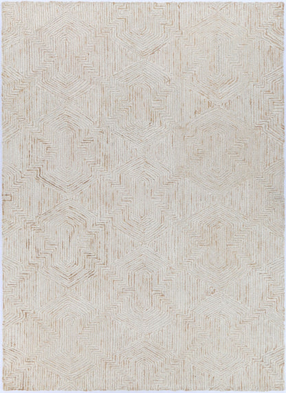 Posy Aquila 06C in Beige Rug Wool Rug