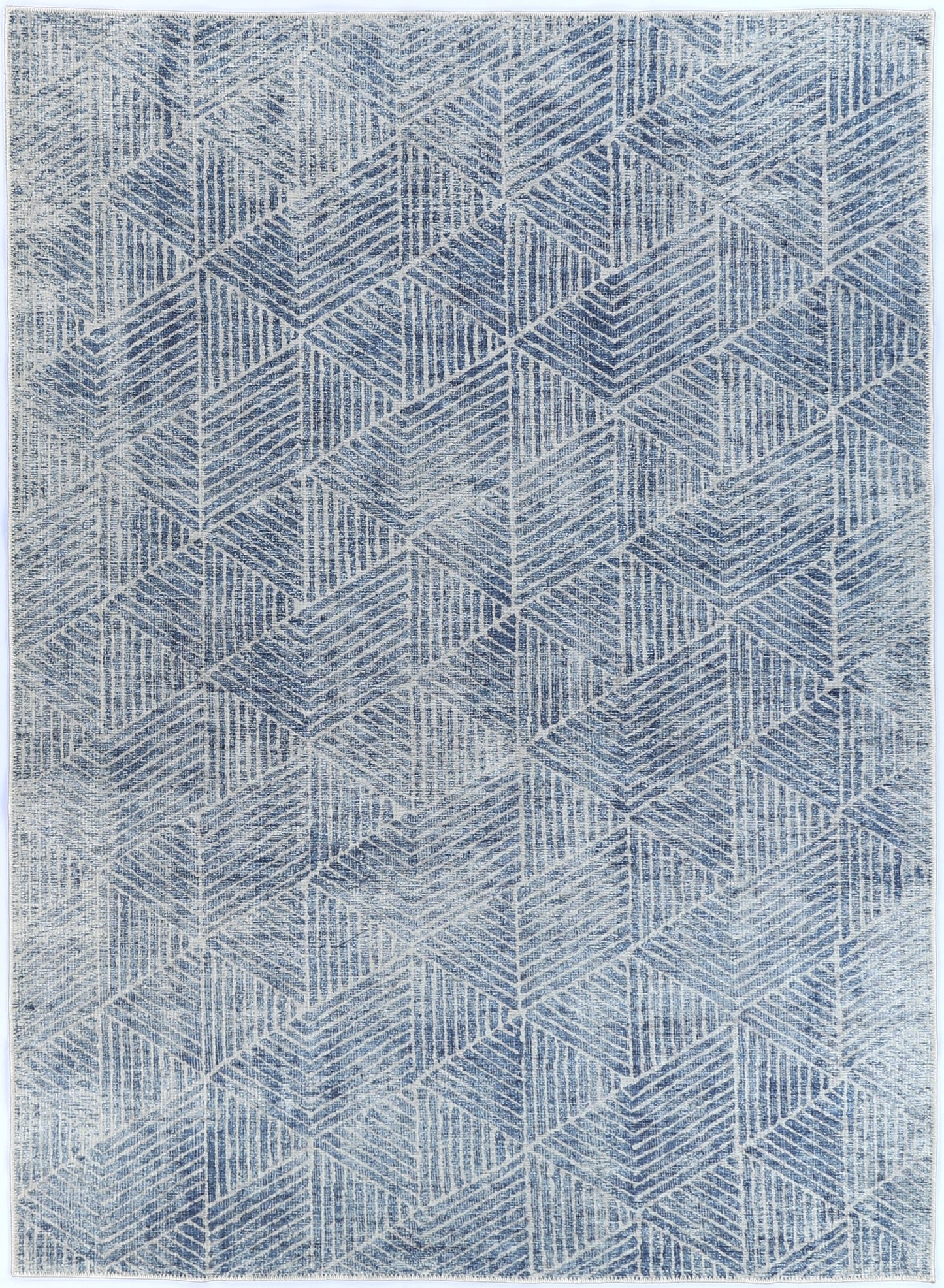 Greenport Blue Washable Rug - VITAL 1060-02