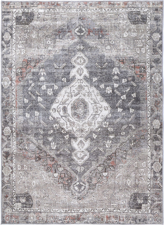 Polar Grey Machine Washable Rug