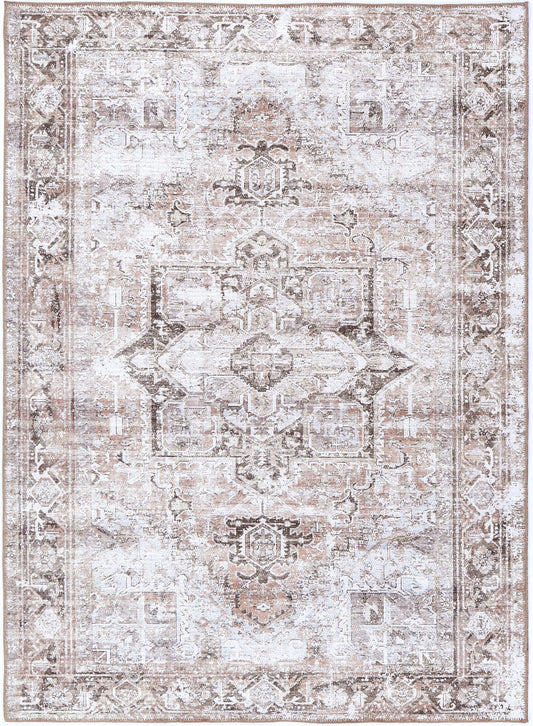 Amelie Distressed Blush Machine Washable Rug