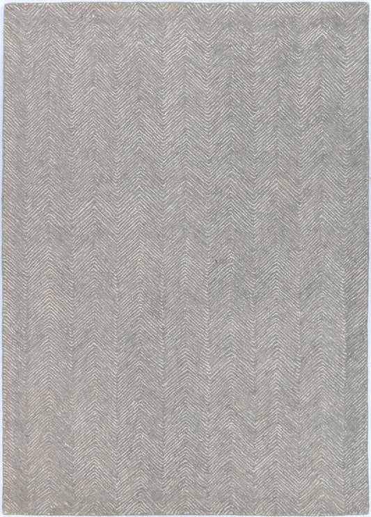 Posy Chevron 11B in Ash Rug Wool Rug