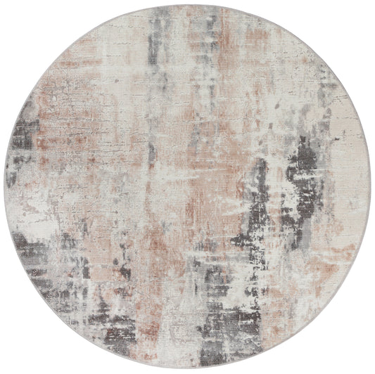 Abstract Twilight Ash Round Rug - VITAL 2286-02