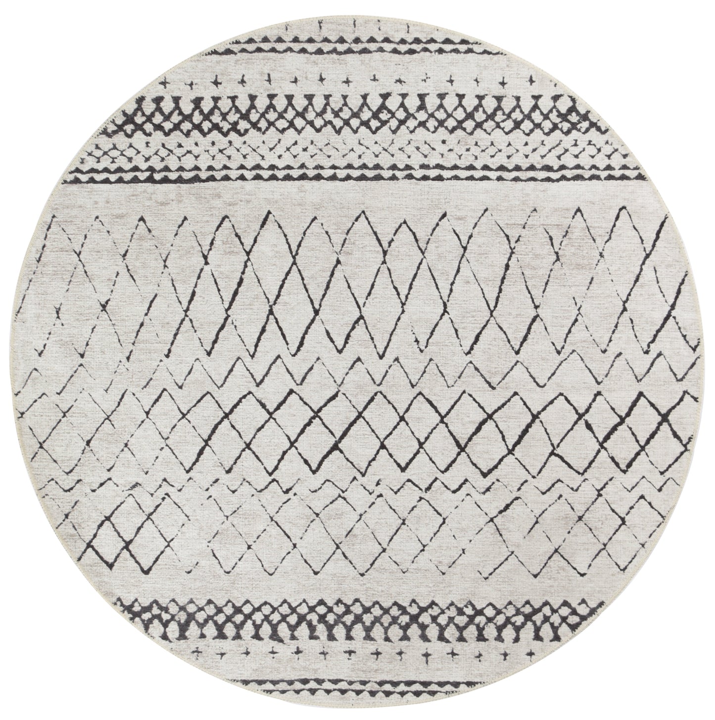 Alma Scandi Silver Round Rug - VITAL 2859-00