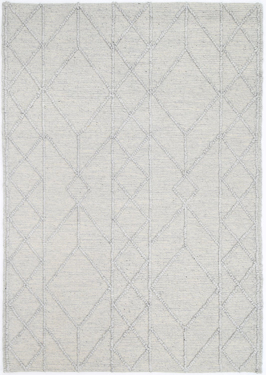 Himalaya Interweave Tribal In Grey Wool Rug