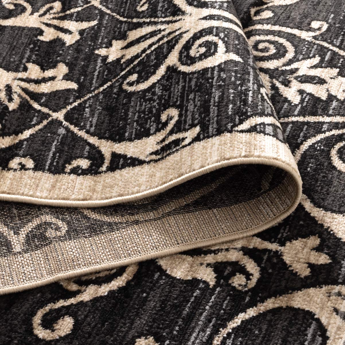 Arya Ikat in Beige And Dark Grey Rug