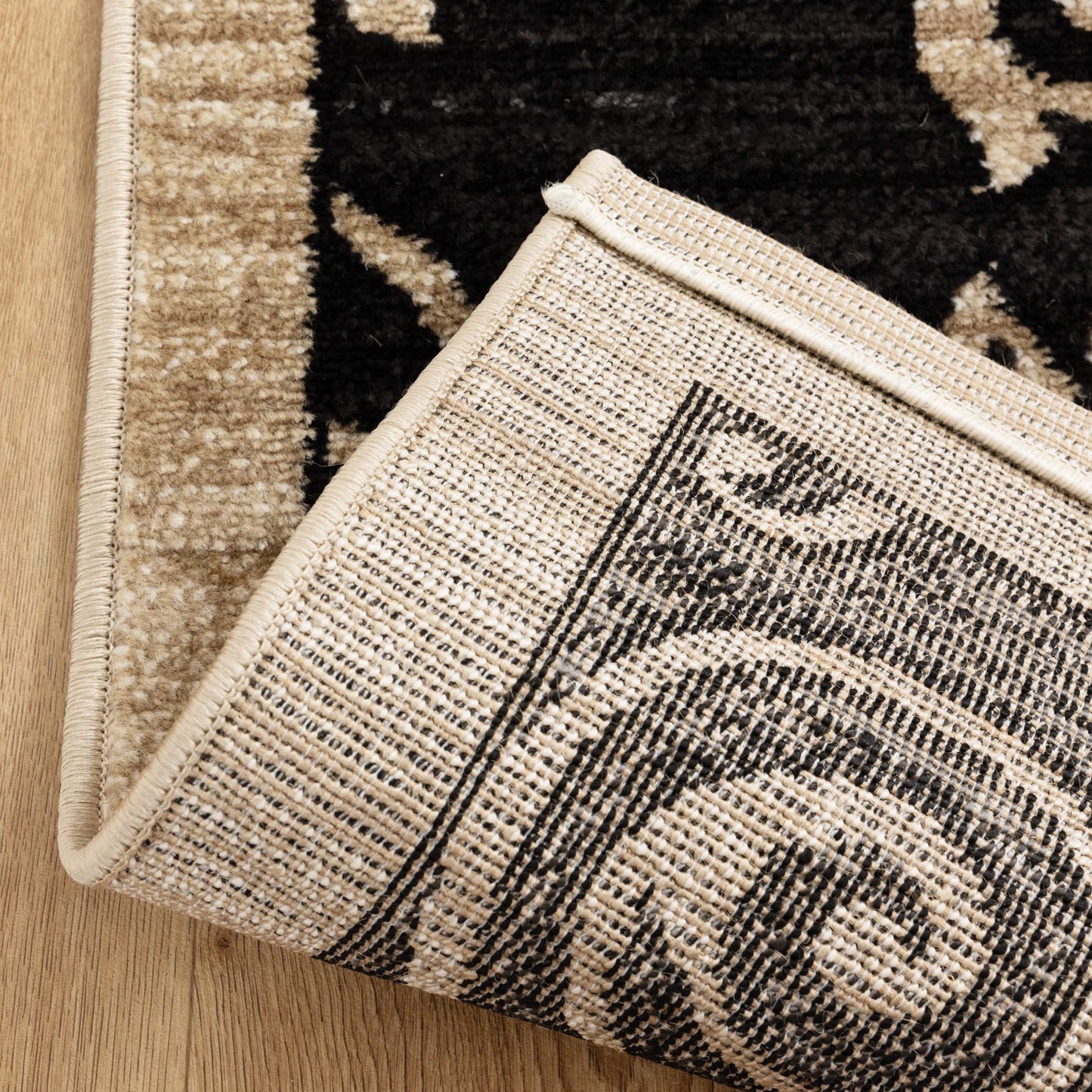 Arya Ikat in Beige And Dark Grey Rug