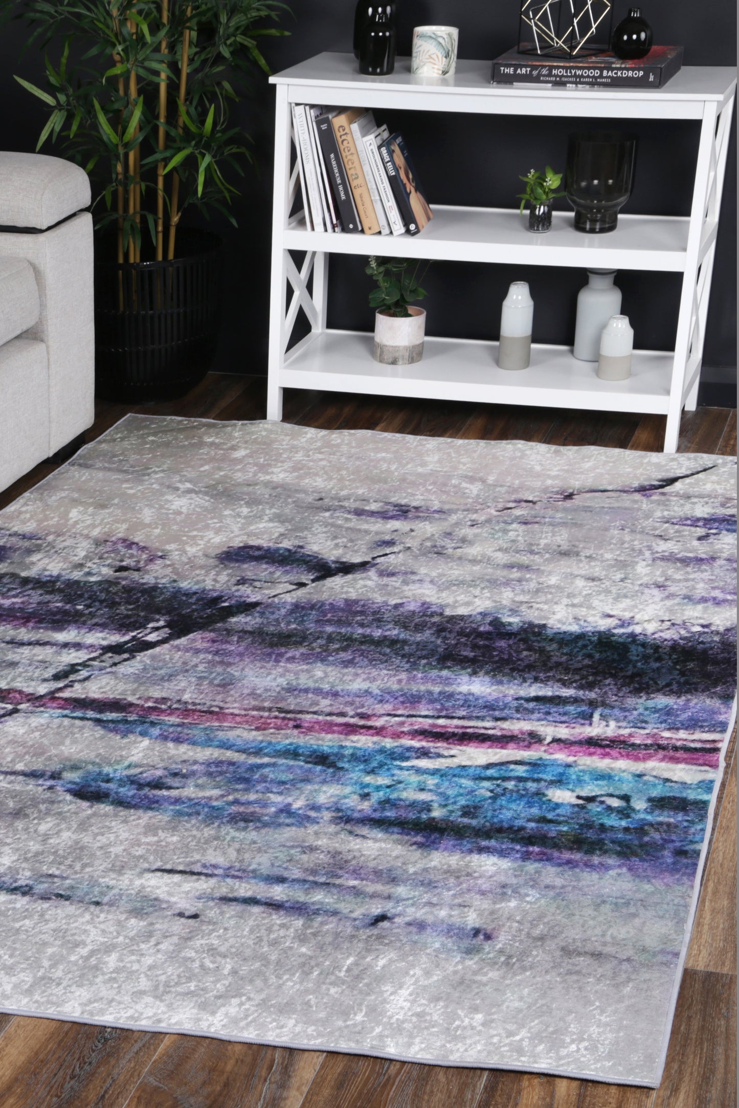 Angelic Multi Watercolour Pastel Non-Slip Rug