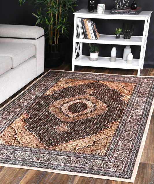 Angelic Medallion Non-Slip In Gold Rug