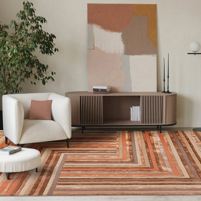 Asiatic Network Terracotta Rug