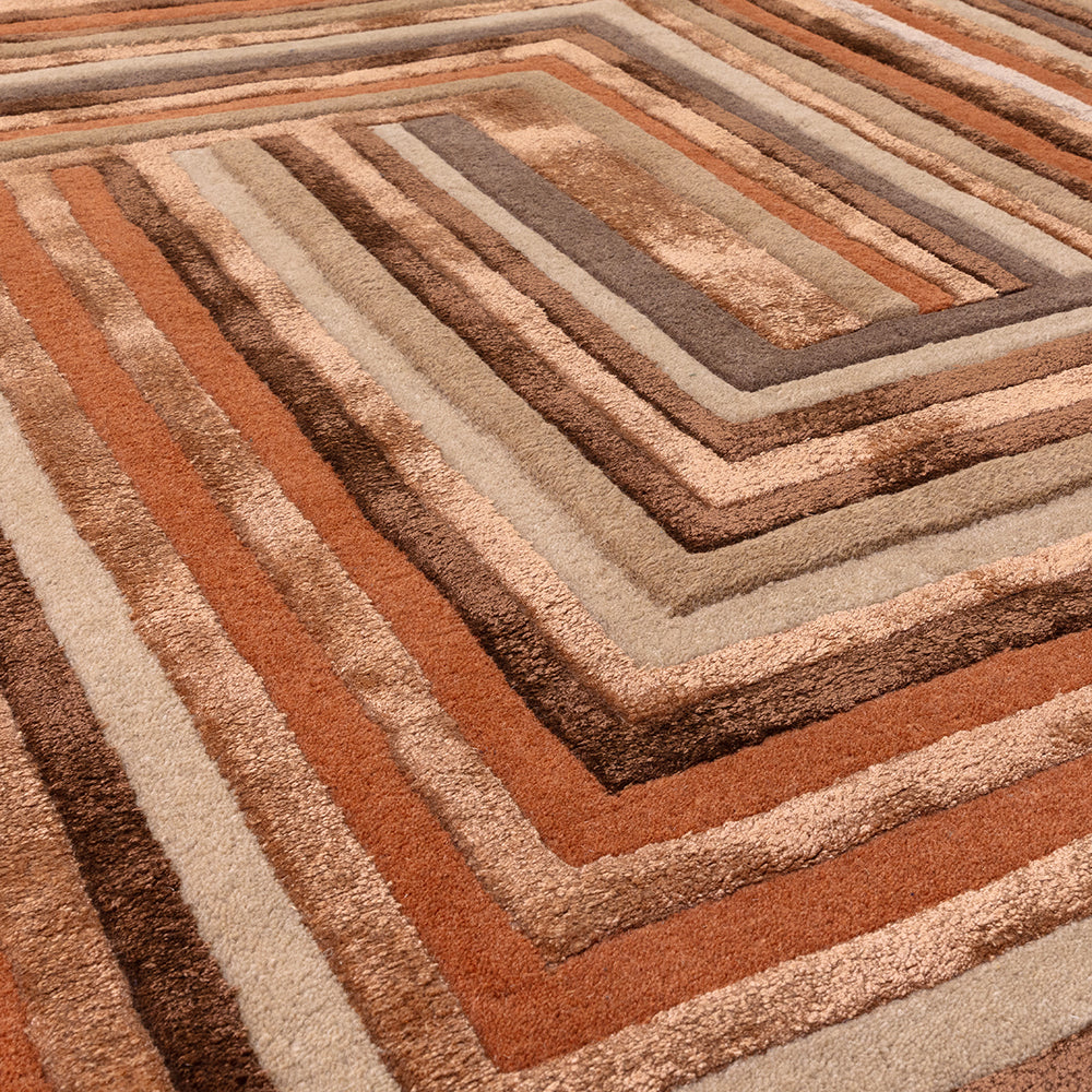 Asiatic Network Terracotta Rug