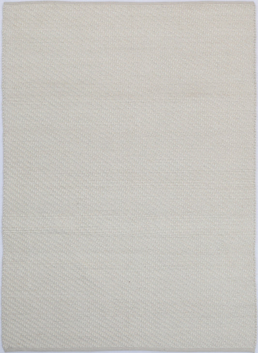 Basalt Ivory Wool Blend Textured Ivory Rug