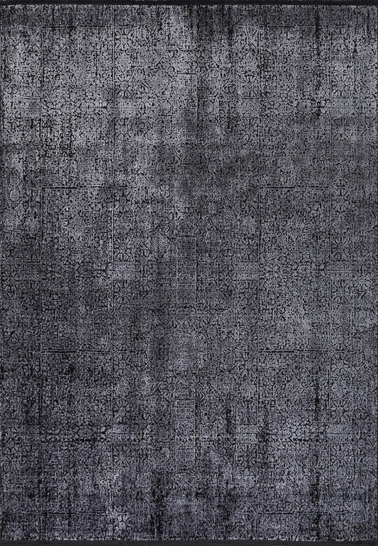 Brooklyn Distressed Oriental In Silver Rug