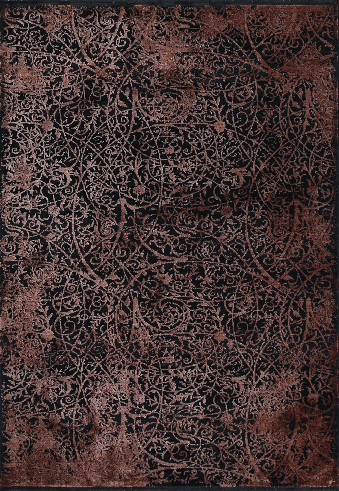 Brooklyn Intricate Floral Rust Rug