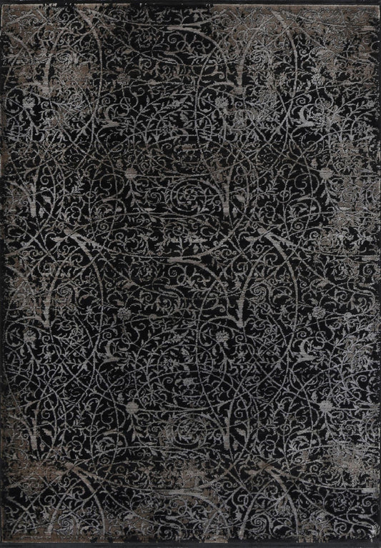 Brooklyn Intricate Floral In Pewter Rug