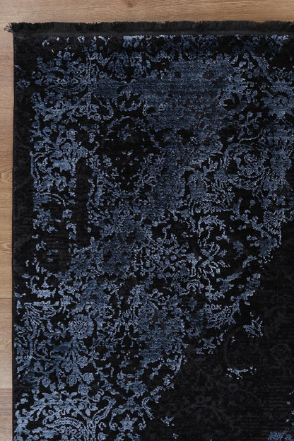 Brooklyn Distressed Medallion Blue Rug