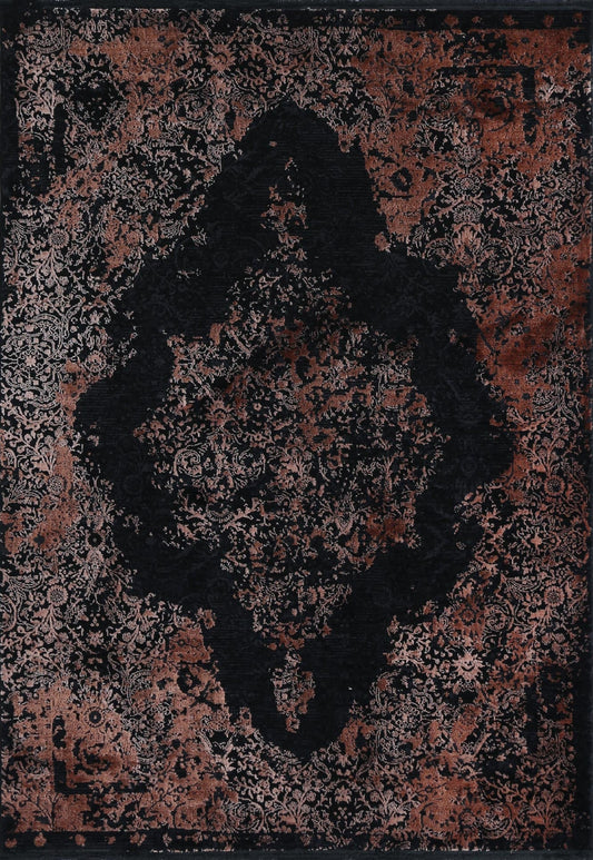 Brooklyn Distressed Medallion In Rust Rug