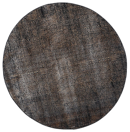 Brooklyn Distressed Oriental Gold Round Rug