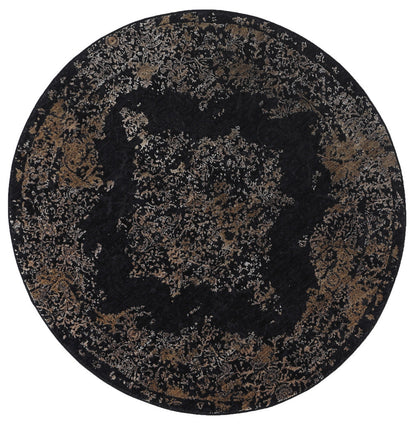 Brooklyn Distressed Medallion Gold Round Rug