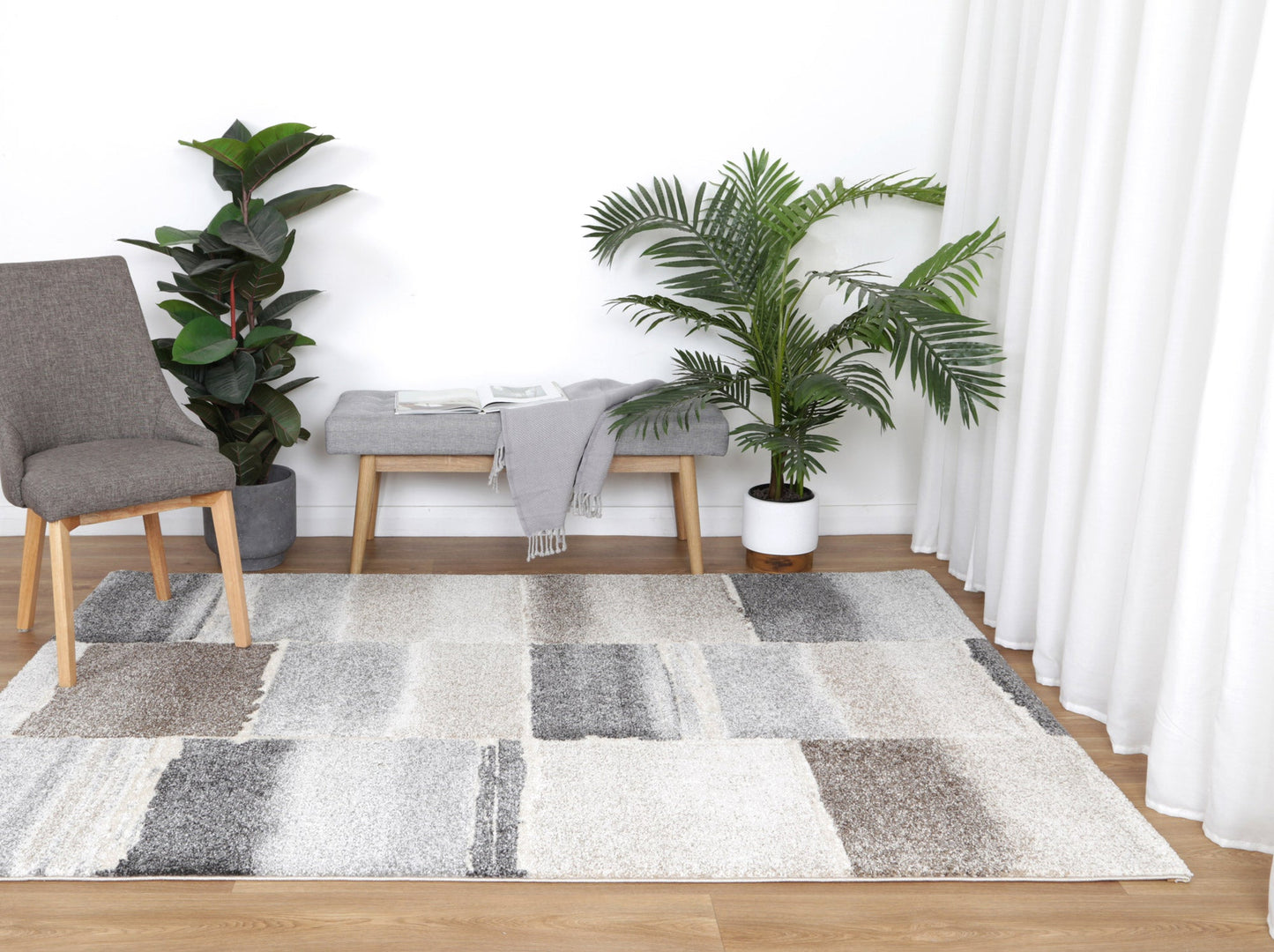 Chelsea Abstract Plush in Grey Rug