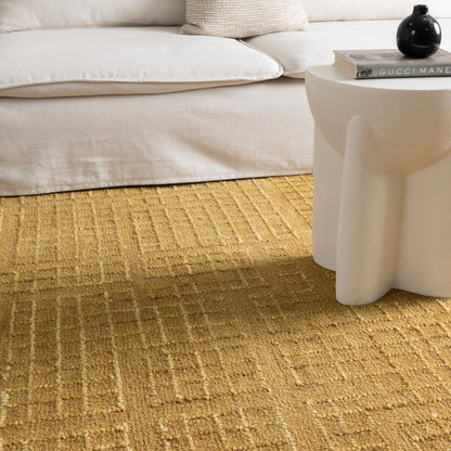 Abasco Citron Knitted Wool Rug