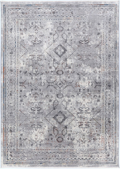 Almeras Border Diamond Grey Multi Rug