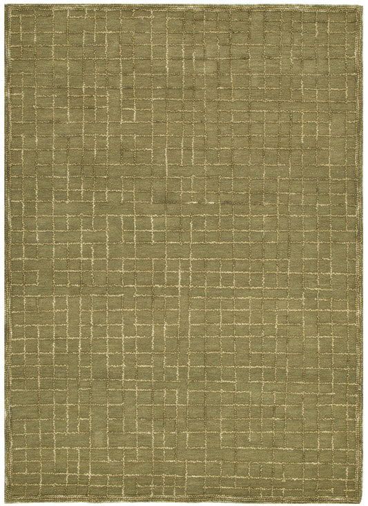 Abasco Green Knitted Wool Rug