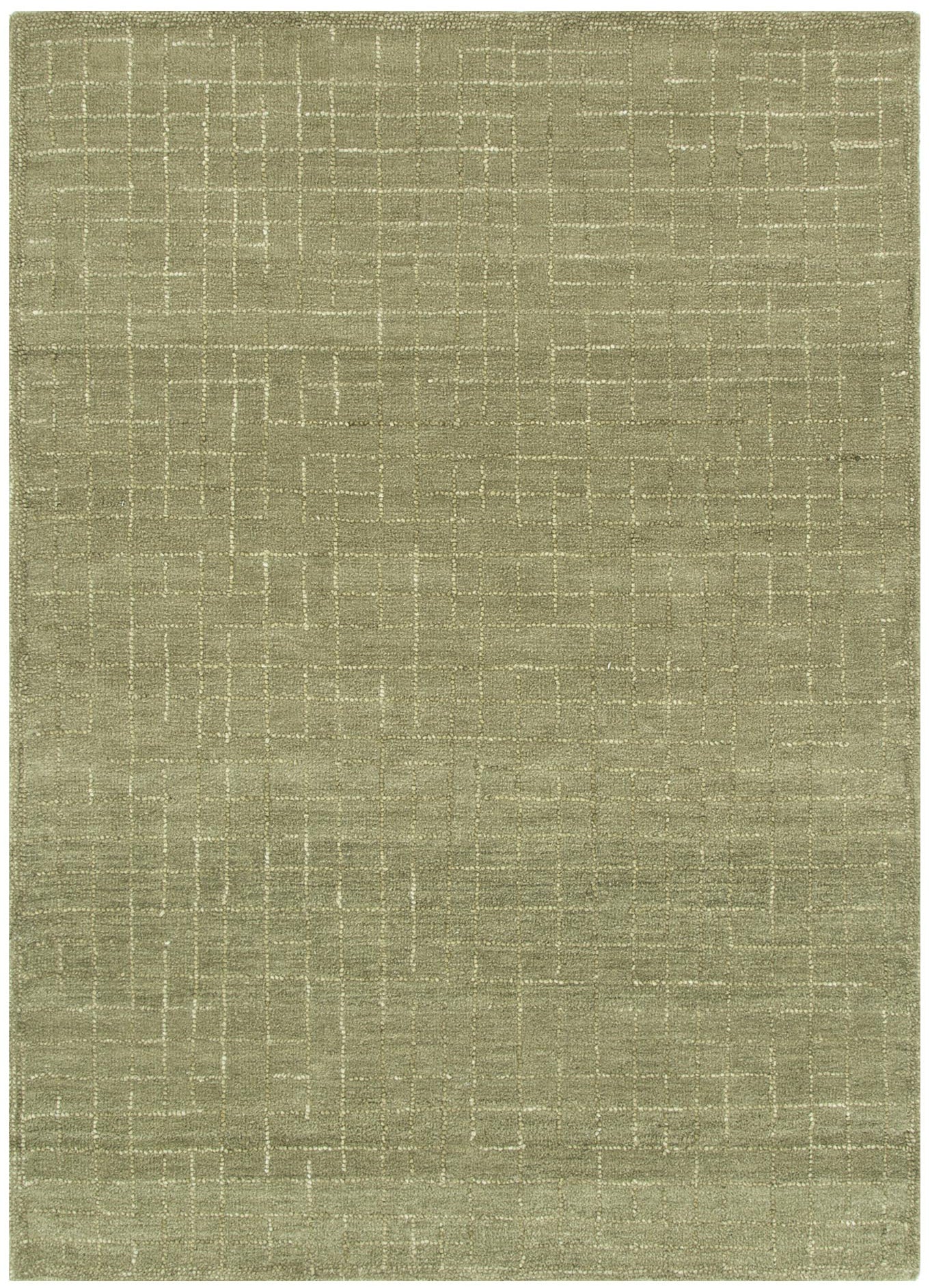 Abasco Green Knitted Wool in Olive Rug