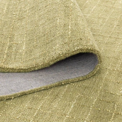 Abasco Green Knitted Wool in Olive Rug