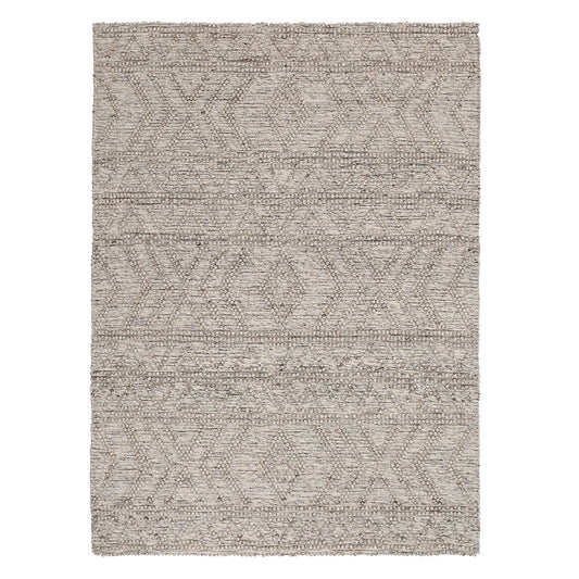 Himalaya Lattice Tribal In Ash Wool Rug