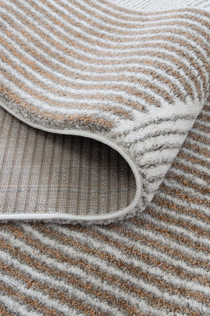 Indulgence Geo Lines Beige Grey Rug