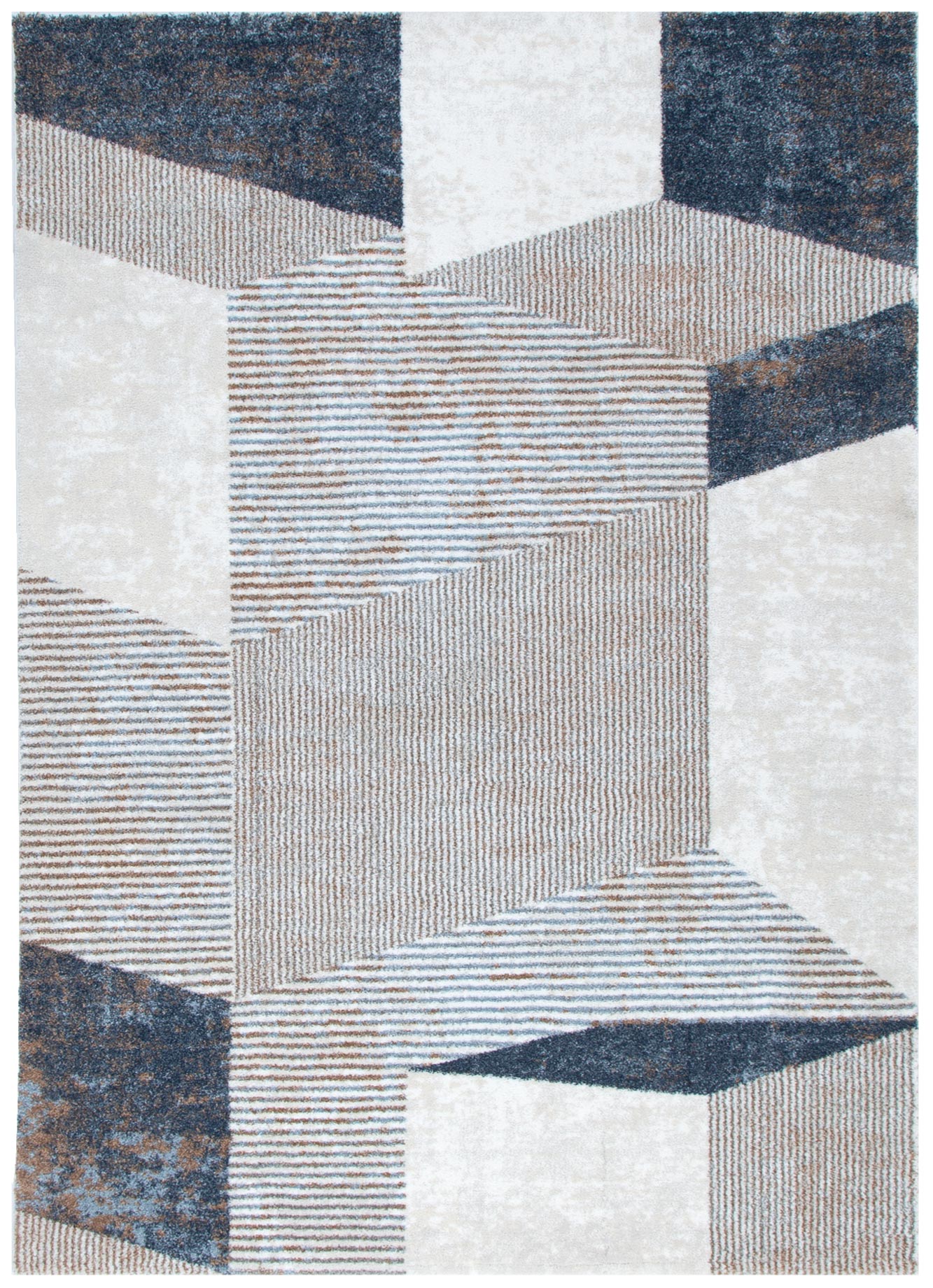 Indulgence Geometric Shapes Blue Multi Rug