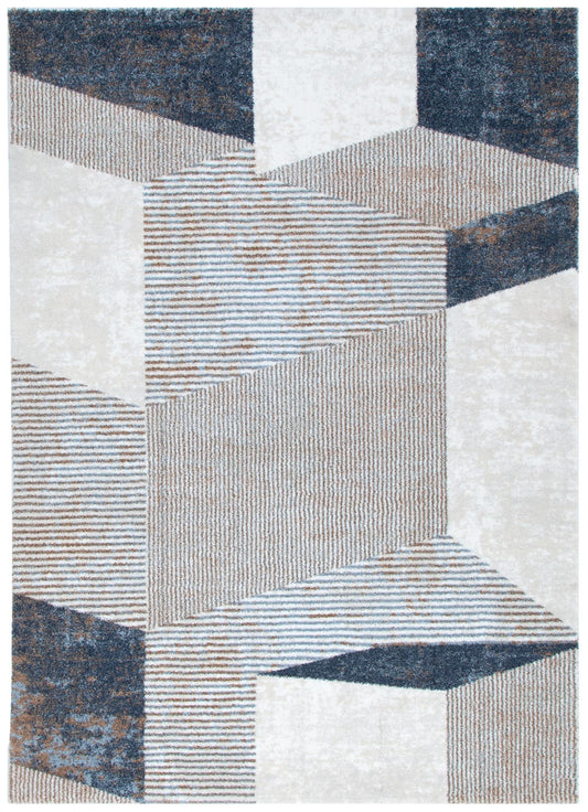 Indulgence Geometric Shapes In Blue Multi Rug