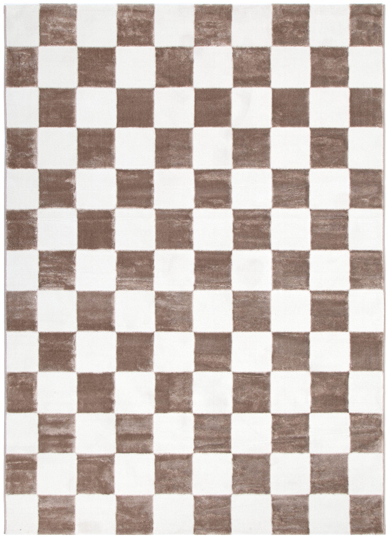 Jade Checkers in Brown Rug