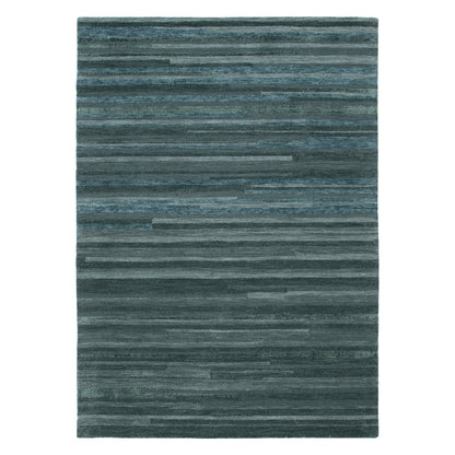 Les Nomades Linear Teal Wool Rug