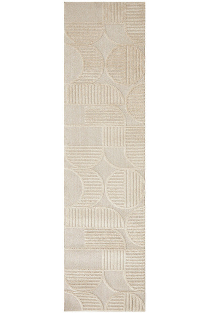 Lotus Leo in Beige Runner Rug