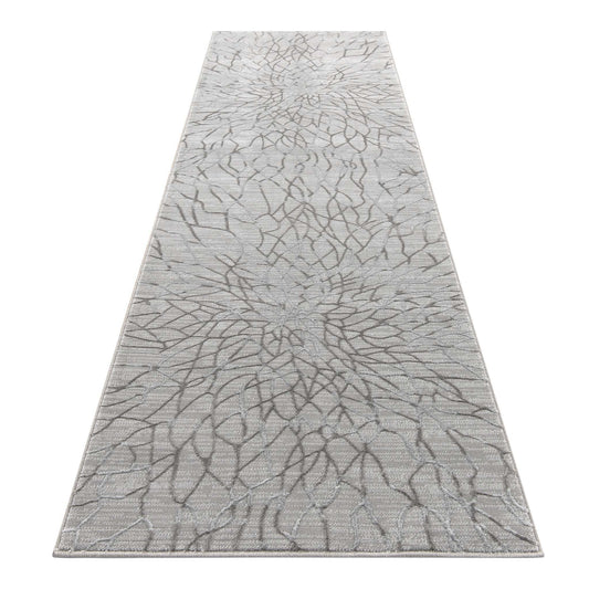 Lotus 2322 in Grey Hallway Runner Rug