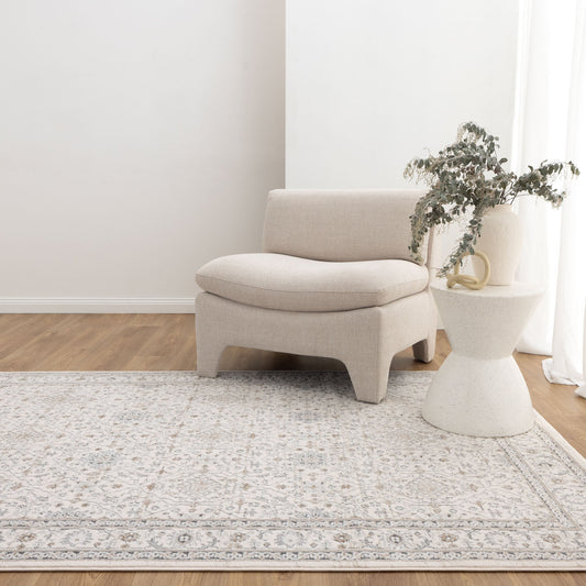 Maya Traditional Border In Cream Rug