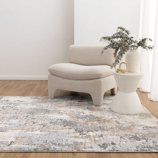 Maya Watercolour Astract In Beige Rug