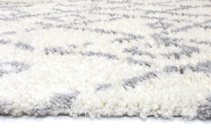 Moroccan Cream and Silver Fes Rug