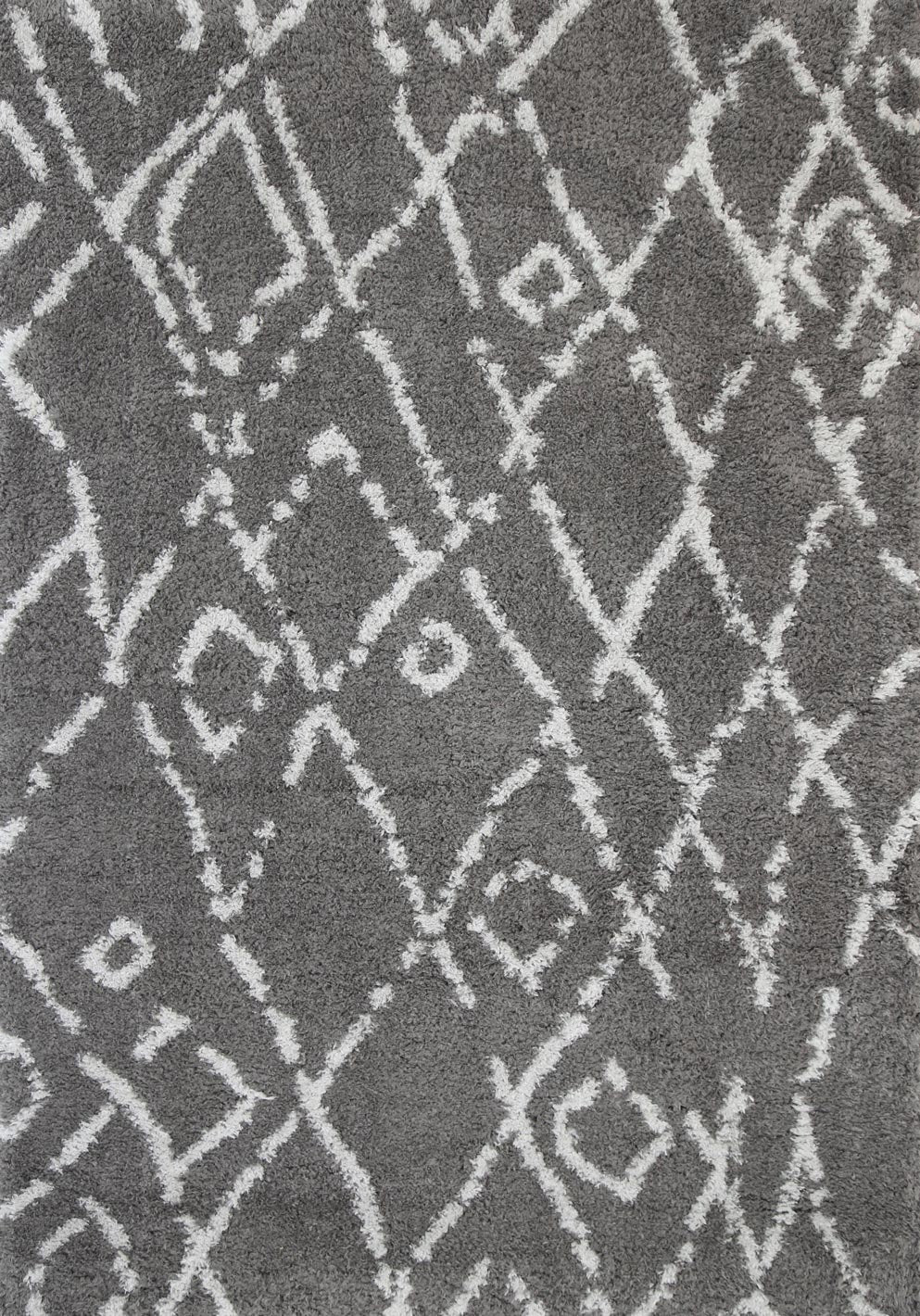 Moroccan Grey and Silver Fes Rug