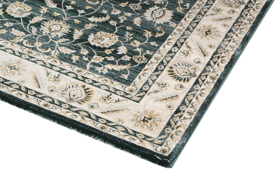 Prague Francesca Green & Cream Traditional Rug