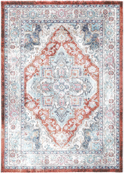 Salsa Seo Terracotta & Ivory In Transitional Rug