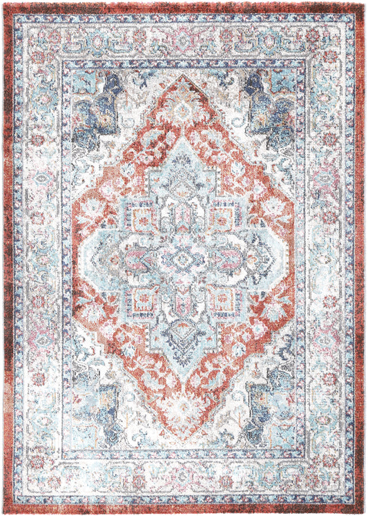 Salsa Seo Terracotta & Ivory In Transitional Rug