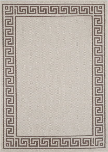 Sisalo Bordered Patterned in Beige Rug