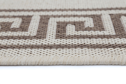 Sisalo Bordered Patterned in Beige Rug