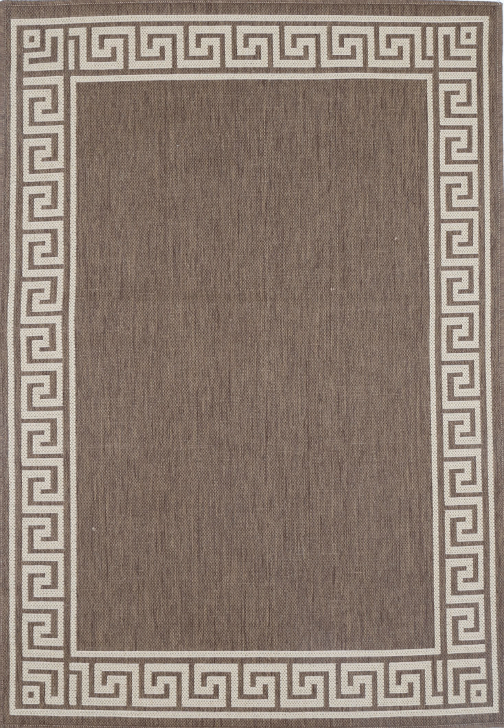 Sisalo Bordered Patterned in Brown Rug