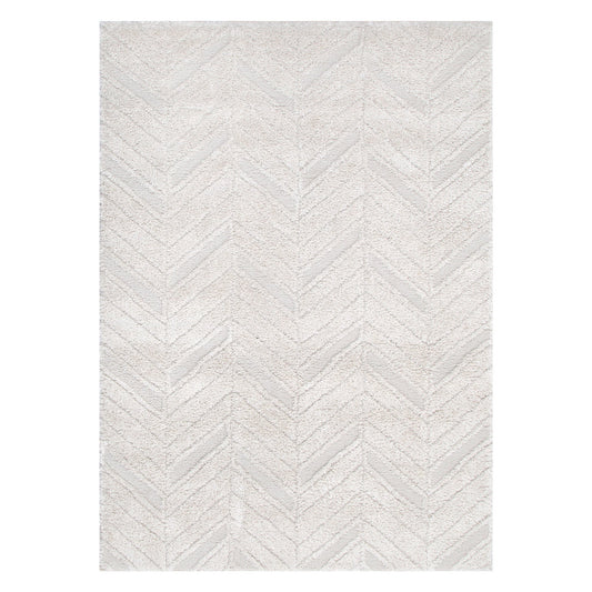 Tender Chevron Shag In Beige Rug